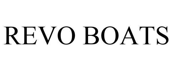 Trademark Logo REVO BOATS