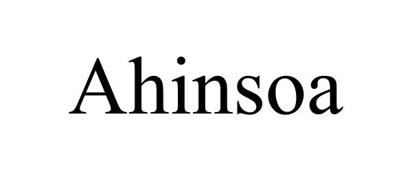 Trademark Logo AHINSOA