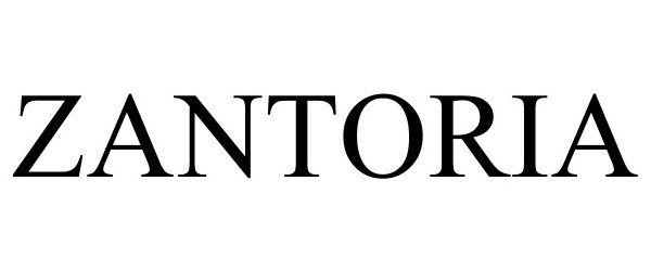 Trademark Logo ZANTORIA