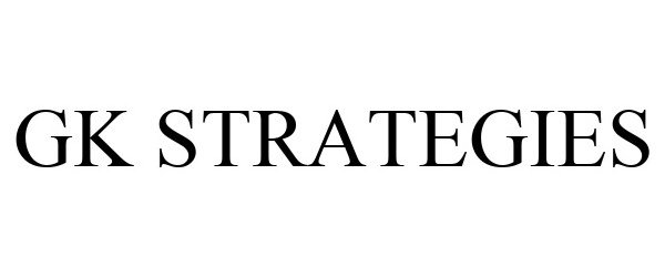 Trademark Logo GK STRATEGIES