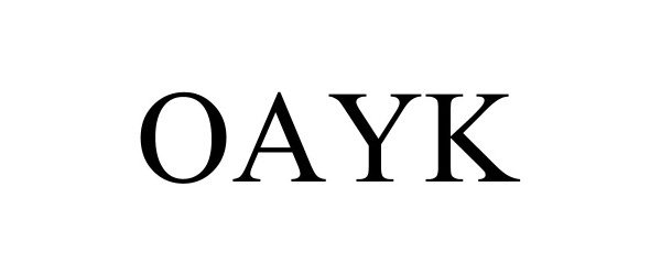 Trademark Logo OAYK