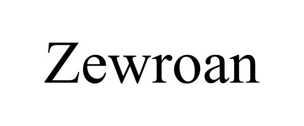 Trademark Logo ZEWROAN