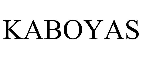 Trademark Logo KABOYAS