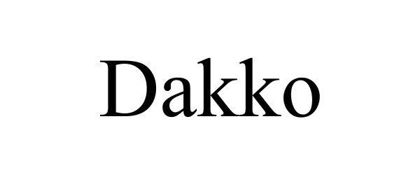 Trademark Logo DAKKO
