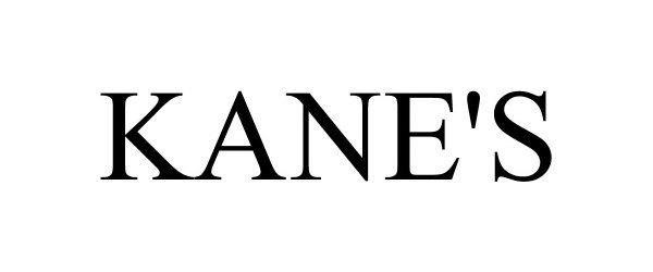 Trademark Logo KANE'S