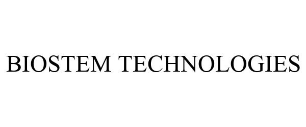 Trademark Logo BIOSTEM TECHNOLOGIES
