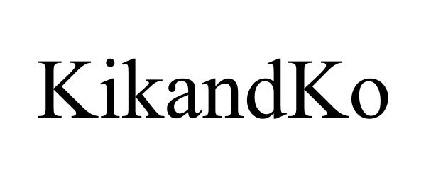 Trademark Logo KIKANDKO