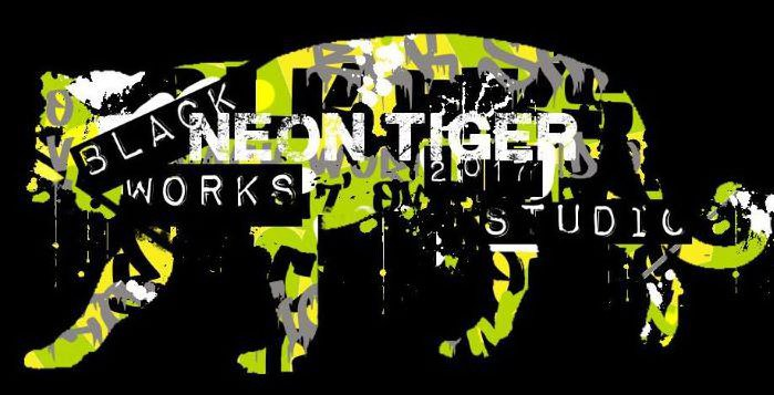 Trademark Logo BLACK WORKS STUDIO NEON TIGER