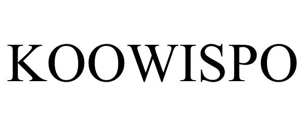 Trademark Logo KOOWISPO