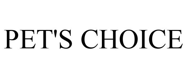 Trademark Logo PET'S CHOICE