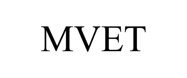 Trademark Logo MVET