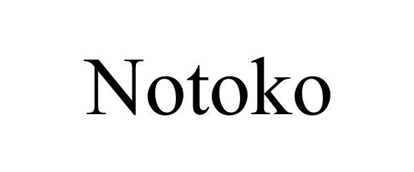 Trademark Logo NOTOKO