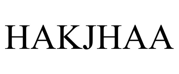 Trademark Logo HAKJHAA