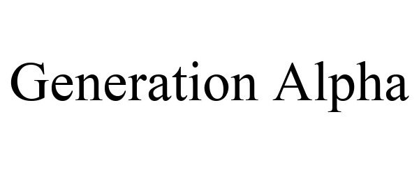 Trademark Logo GENERATION ALPHA