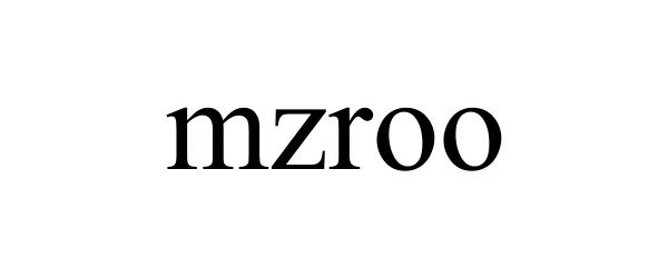 Trademark Logo MZROO
