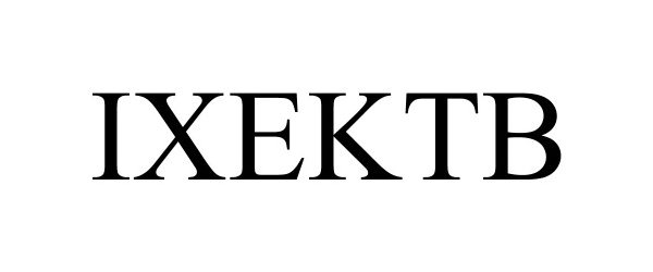 Trademark Logo IXEKTB