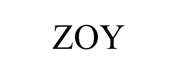 Trademark Logo ZOY