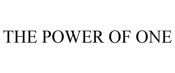 THE POWER OF ONE