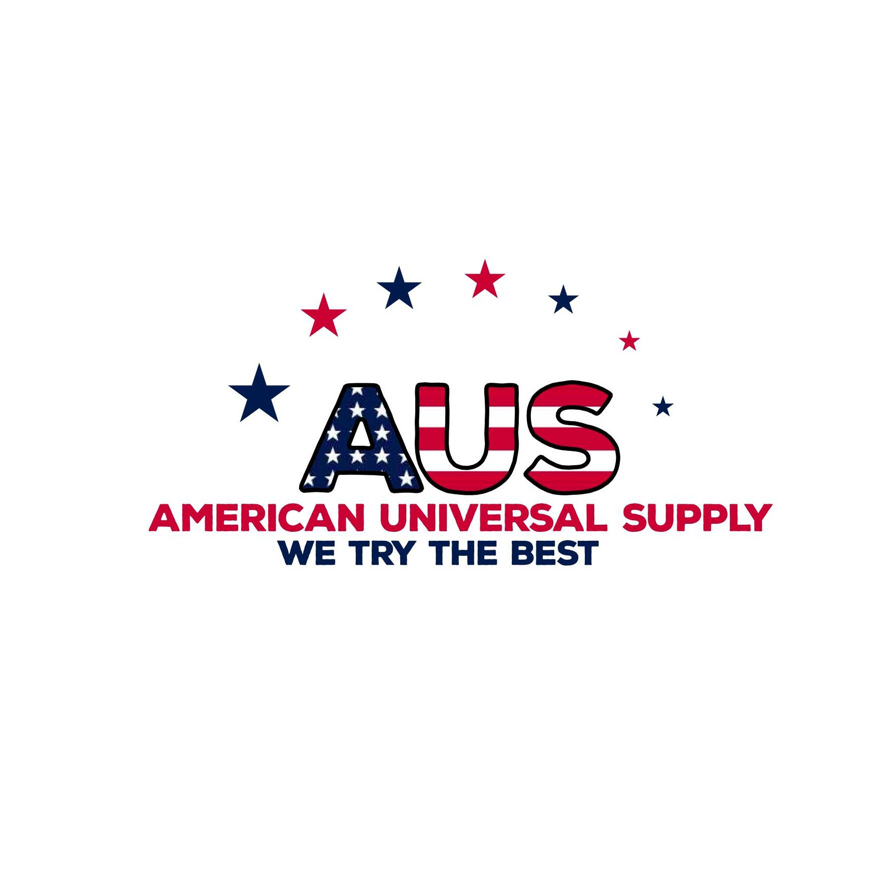 Trademark Logo AUS AMERICAN UNIVERSAL SUPPLY WE TRY THE BEST