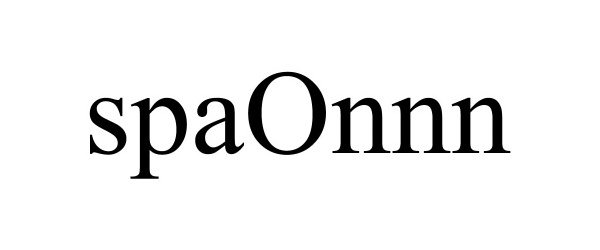 Trademark Logo SPAONNN