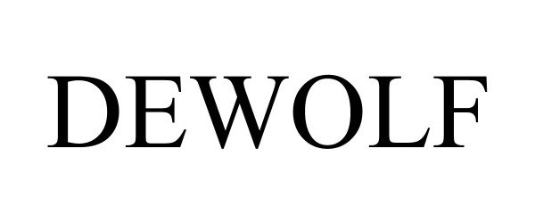 Trademark Logo DEWOLF