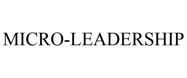 Trademark Logo MICRO-LEADERSHIP