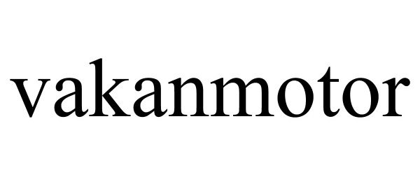Trademark Logo VAKANMOTOR