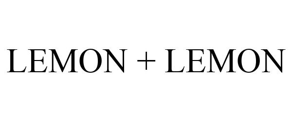 Trademark Logo LEMON + LEMON