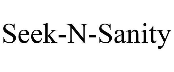 Trademark Logo SEEK-N-SANITY