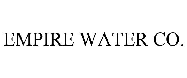 Trademark Logo EMPIRE WATER CO.