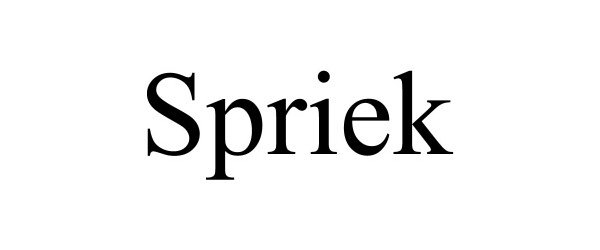 Trademark Logo SPRIEK