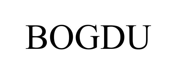 Trademark Logo BOGDU