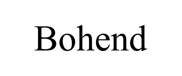 Trademark Logo BOHEND