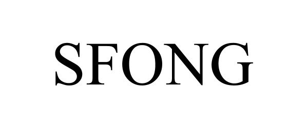 Trademark Logo SFONG