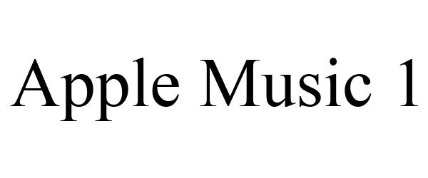 Trademark Logo APPLE MUSIC 1