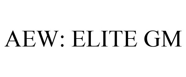  AEW: ELITE GM