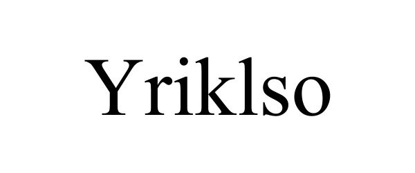 Trademark Logo YRIKLSO