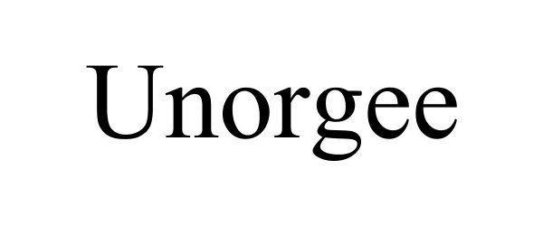 Trademark Logo UNORGEE
