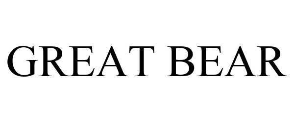 Trademark Logo GREAT BEAR