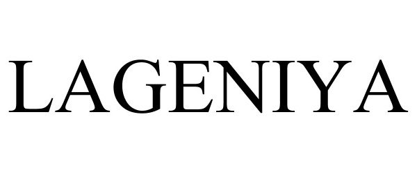 Trademark Logo LAGENIYA