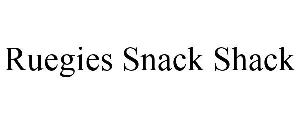 Trademark Logo RUEGIES SNACK SHACK