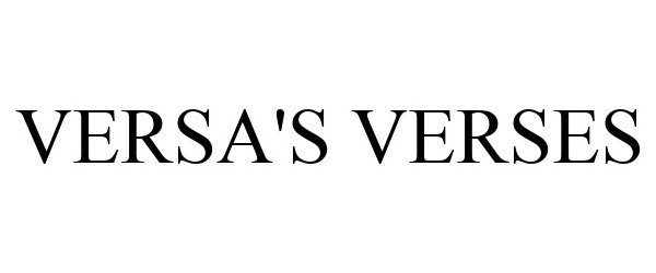 Trademark Logo VERSA'S VERSES