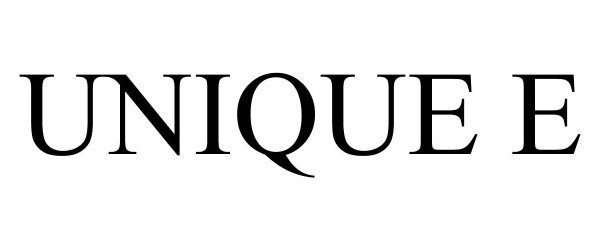 Trademark Logo UNIQUE E