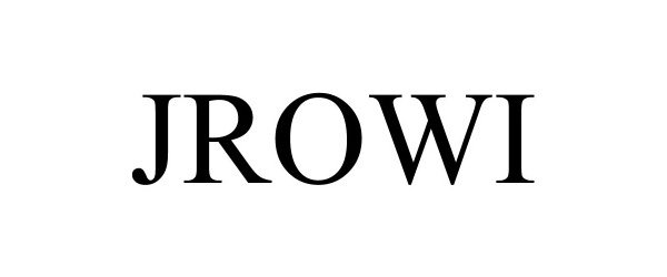 Trademark Logo JROWI