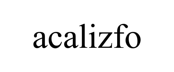 Trademark Logo ACALIZFO