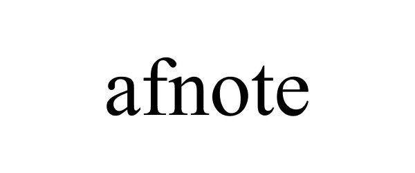 Trademark Logo AFNOTE