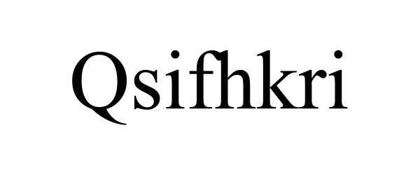 Trademark Logo QSIFHKRI