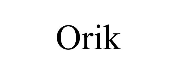 Trademark Logo ORIK