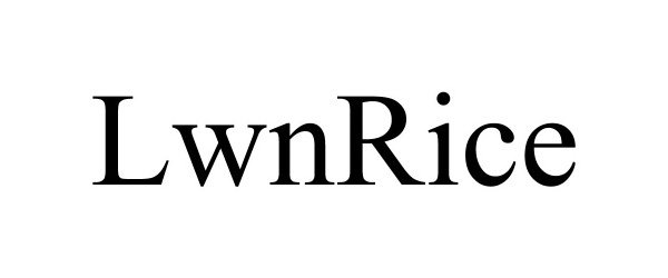 Trademark Logo LWNRICE