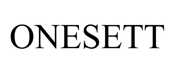 Trademark Logo ONESETT